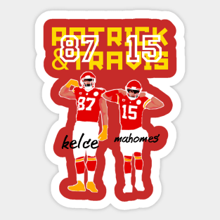 Mahomes and travis kelce kc chiefs Sticker